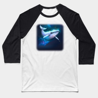 Whale floating in space Baseball T-Shirt